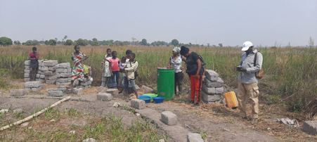 The construction of the community hut in Quizanga da Barraca