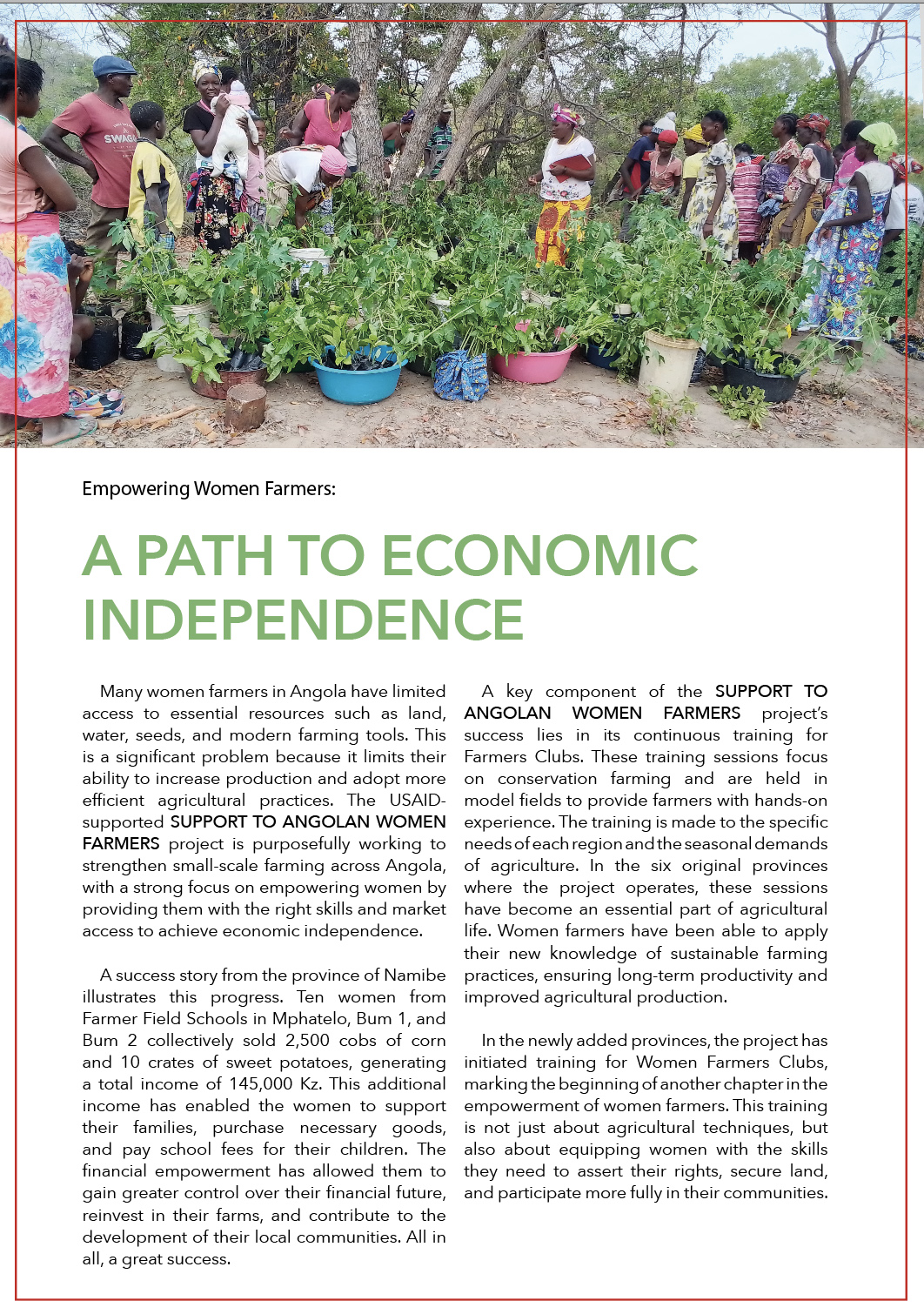 A Path to Economic Independence