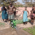 An electric pump helps with irrigation